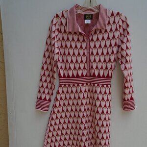 M/2 Womens Dress Size 3 Red/White